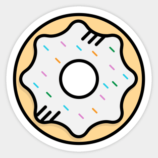 Cute Donut White - Icon Sticker